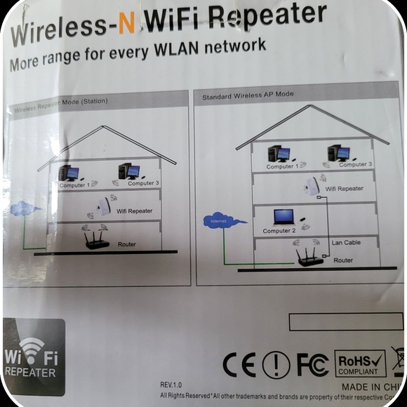 WIRELESS-N WIFI REPEATEREXTENDER-2.4G HIGH SPEED WIRELESS WIFI-NIB - Picture 3 of 7